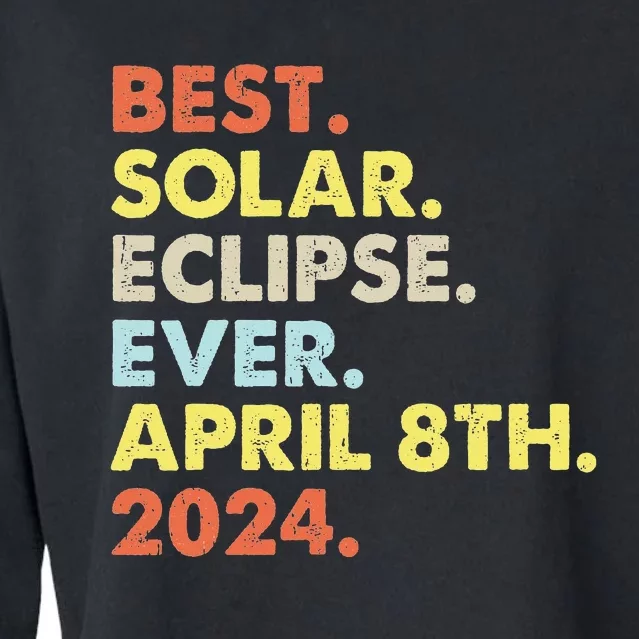 Total Solar Eclipse April 8 2024 Totality Astronomy Lover Cropped Pullover Crew