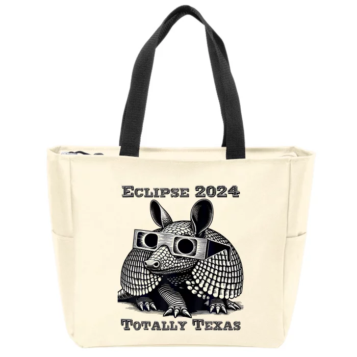 Total Solar Eclipse 2024 Totally Texas Zip Tote Bag