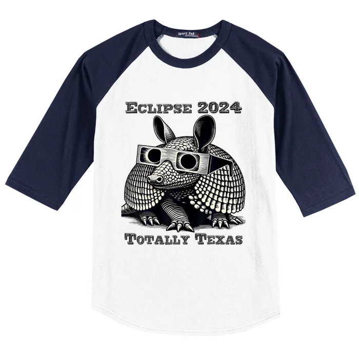 Total Solar Eclipse 2024 Totally Texas Baseball Sleeve Shirt