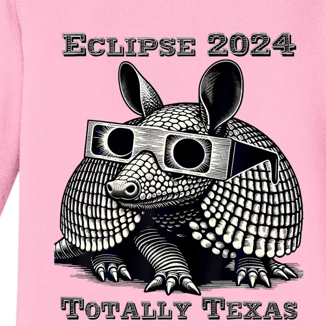 Total Solar Eclipse 2024 Totally Texas Baby Long Sleeve Bodysuit