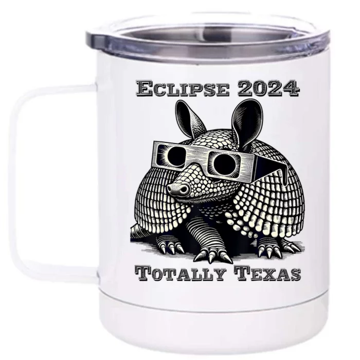 Total Solar Eclipse 2024 Totally Texas Front & Back 12oz Stainless Steel Tumbler Cup