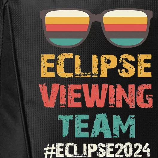 Total Solar Eclipse Viewing Team 2024 Vintage Sunglasses City Backpack