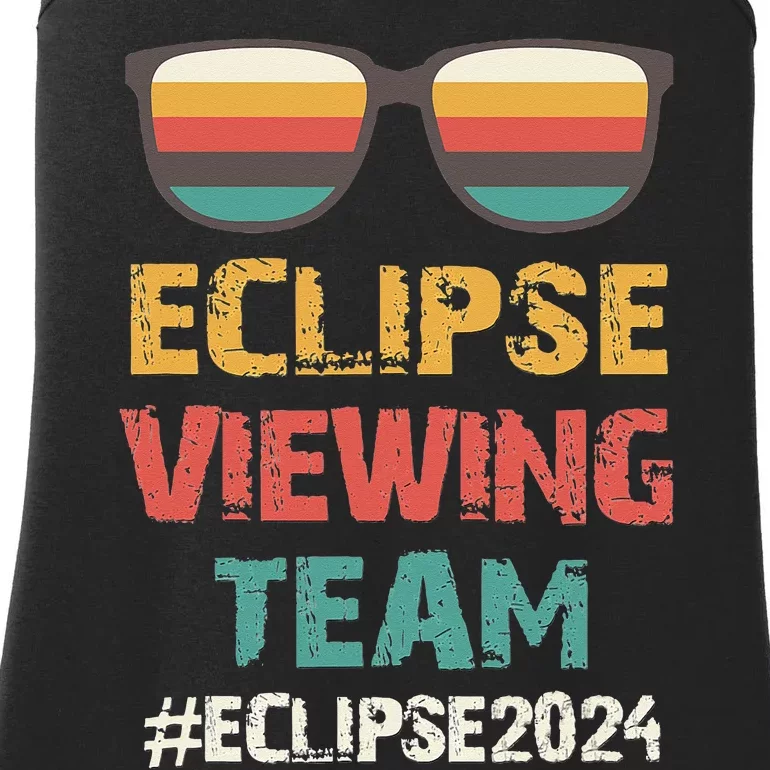 Total Solar Eclipse Viewing Team 2024 Vintage Sunglasses Ladies Essential Tank