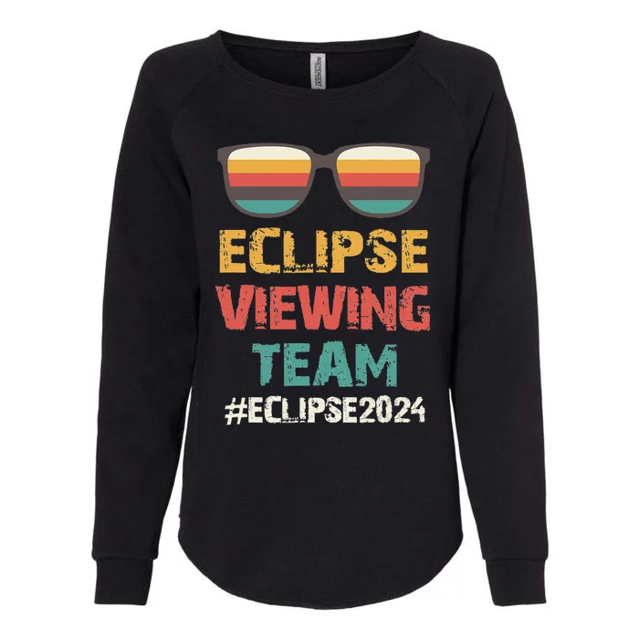 Total Solar Eclipse Viewing Team 2024 Vintage Sunglasses Womens California Wash Sweatshirt