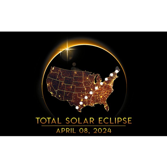 Total Solar Eclipse April 8 2024 America Map Totality Bumper Sticker