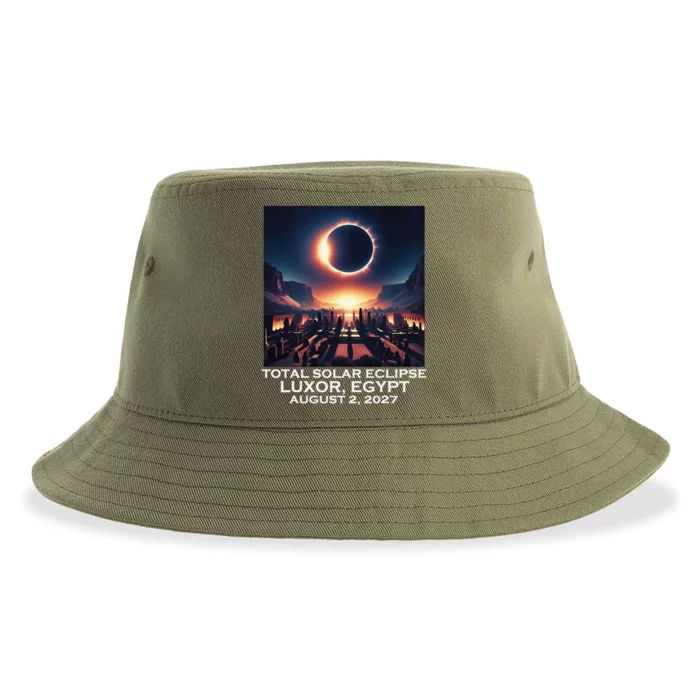 Total Solar Eclipse Luxor Egypt 2027 Ancient Pharaohs Sustainable Bucket Hat