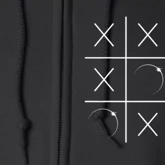 Total Solar Eclipse Tic Tac Toe 04.08.2024 Full Zip Hoodie