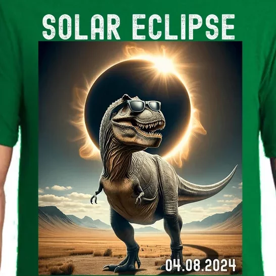 Total Solar Eclipse Trex Dinosaur April 8 2024 Pajama Set