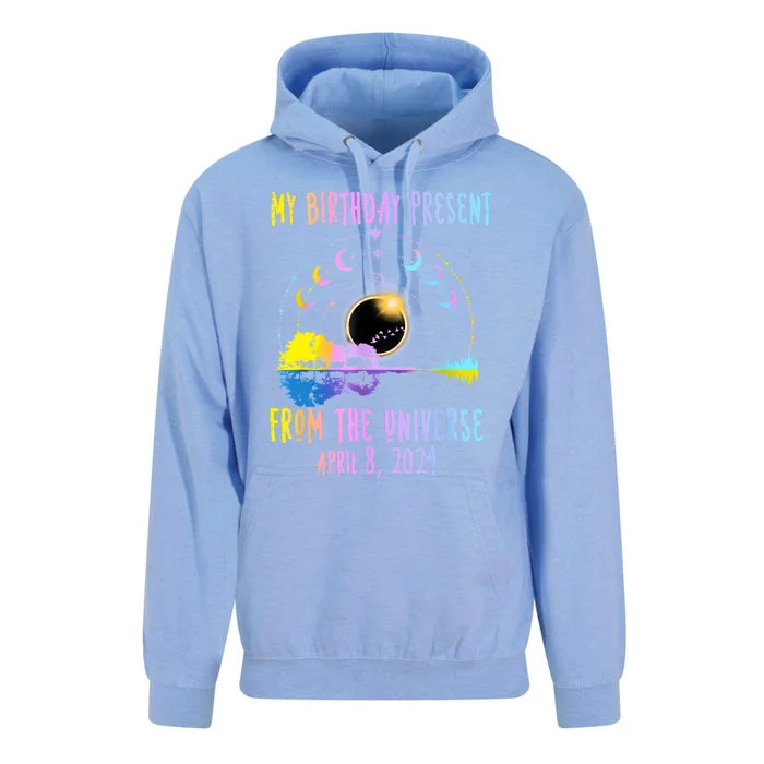 Total Solar Eclipse And Yes ItS My Birthday April 8 2024 Unisex Surf Hoodie