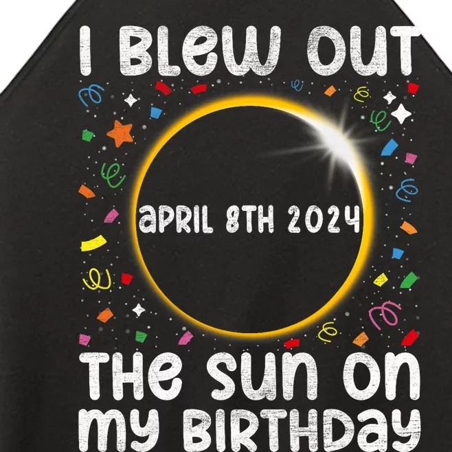 Total Solar Eclipse Birthday April 2024 Funny Quote Totality Women’s Perfect Tri Rocker Tank