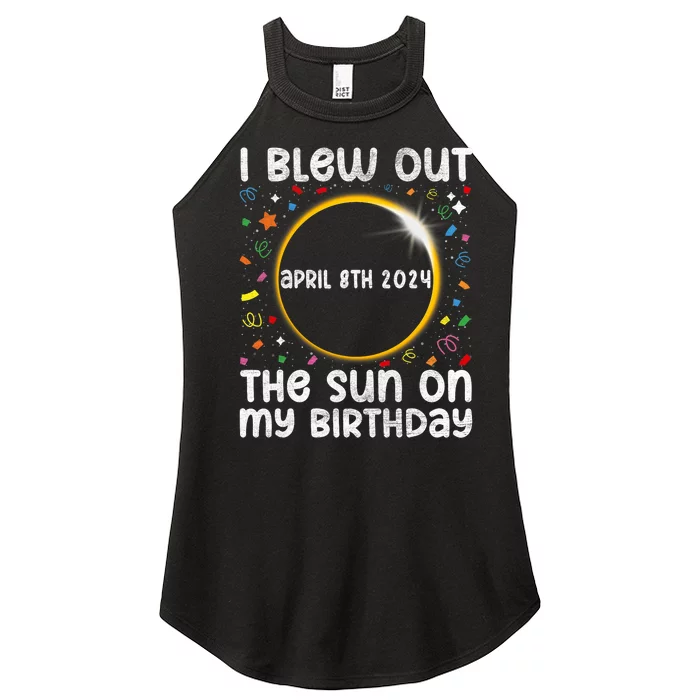 Total Solar Eclipse Birthday April 2024 Funny Quote Totality Women’s Perfect Tri Rocker Tank