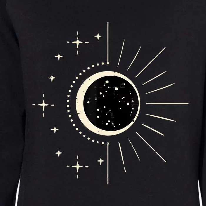 Total Solar Eclipse Moon Sun Stars April 8 Womens California Wash Sweatshirt