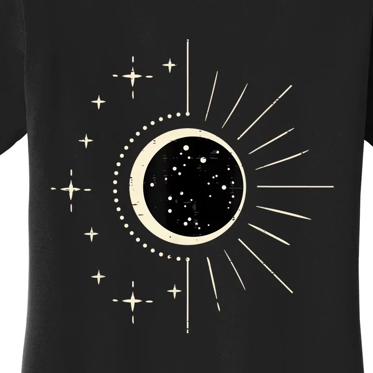 Total Solar Eclipse Moon Sun Stars April 8 Women's T-Shirt