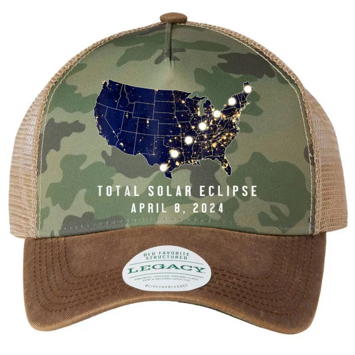 Total Solar Eclipse Map Of The Usa 4.08.2024 Legacy Tie Dye Trucker Hat