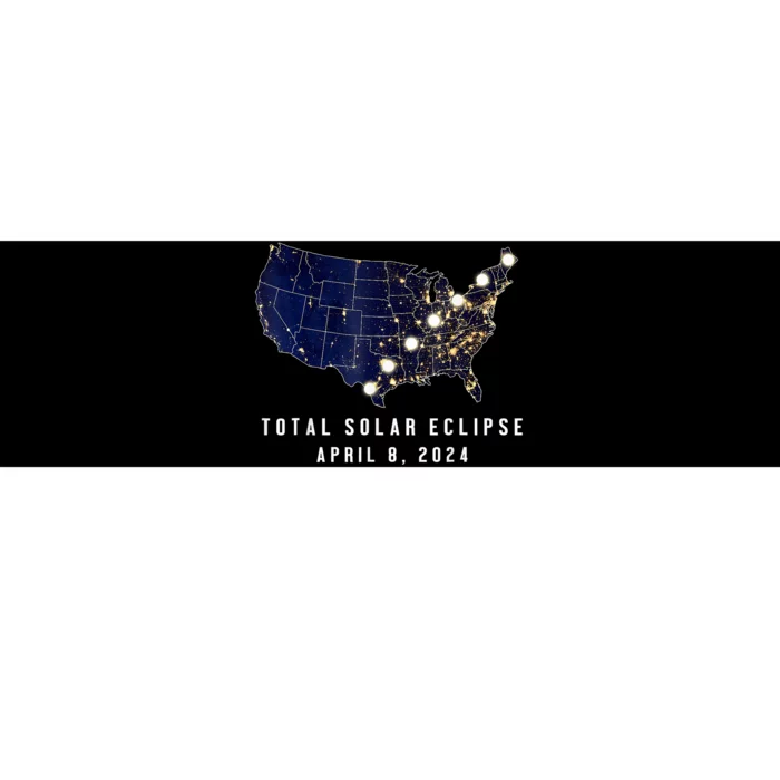 Total Solar Eclipse Map Of The Usa 4.08.2024 Bumper Sticker