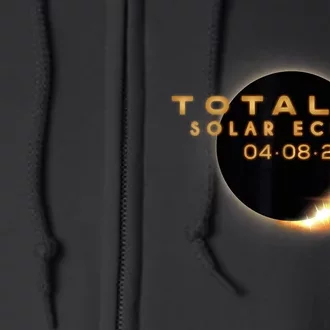 Total Solar Eclipse 04.08.2024 Totality Full Zip Hoodie