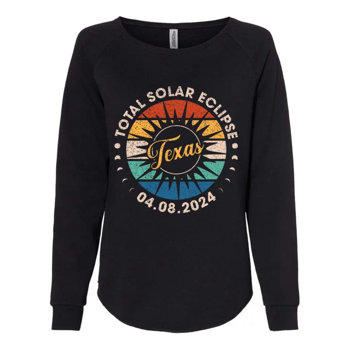 Total Solar Eclipse Texas Eclipse Vintage Womens California Wash Sweatshirt