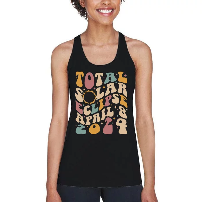 Total Solar Eclipse April 08 2024 Women's Racerback Tank