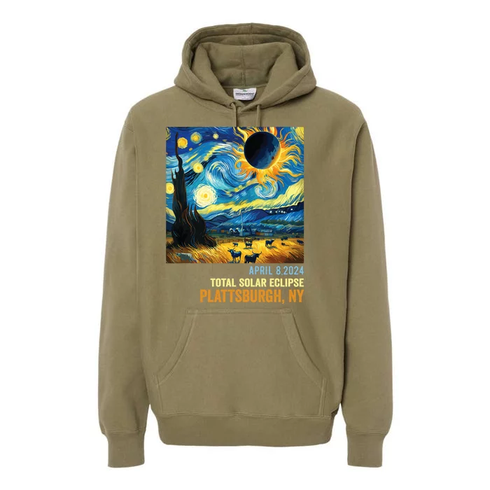 Total Solar Eclipse Plattsburgh Newyork Premium Hoodie