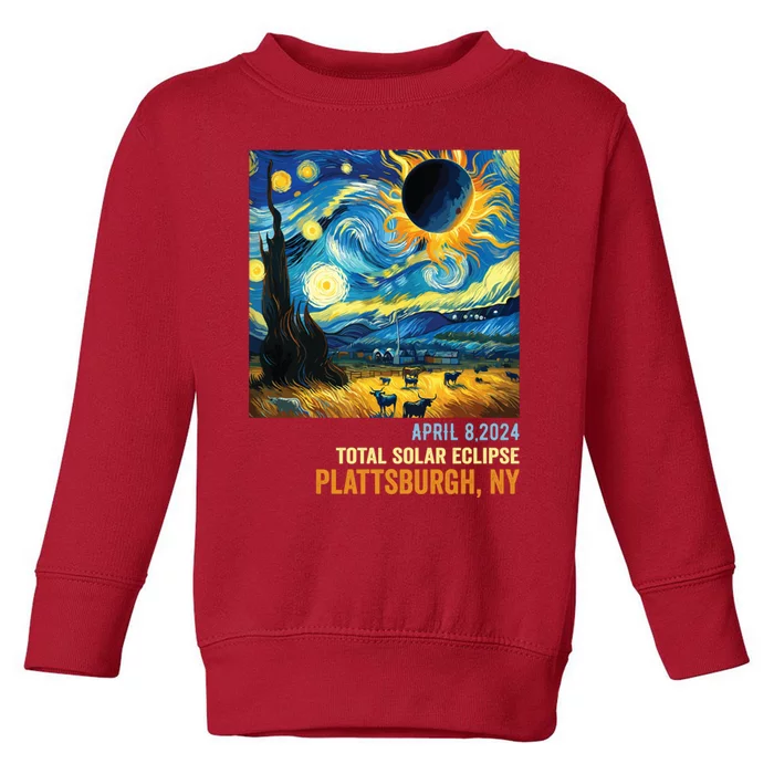 Total Solar Eclipse Plattsburgh Newyork Toddler Sweatshirt