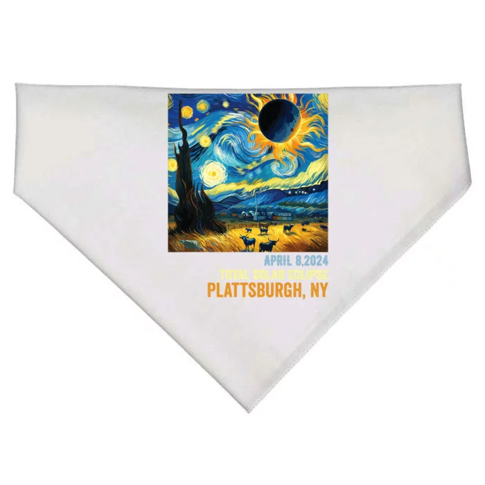 Total Solar Eclipse Plattsburgh Newyork USA-Made Doggie Bandana