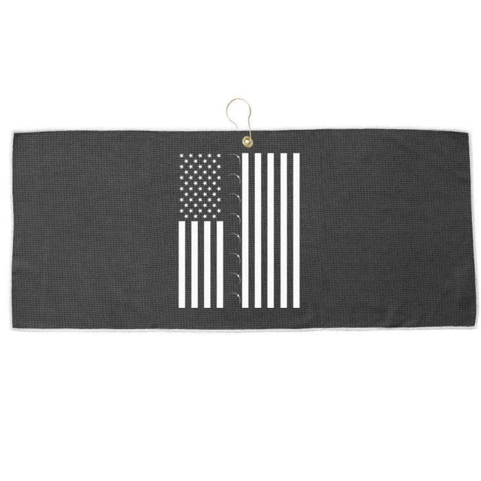 Total Solar Eclipse US American Flag 04.08.2024 Totality Large Microfiber Waffle Golf Towel