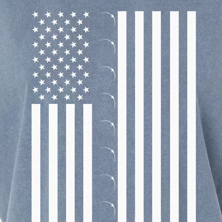 Total Solar Eclipse US American Flag 04.08.2024 Totality Garment-Dyed Women's Muscle Tee