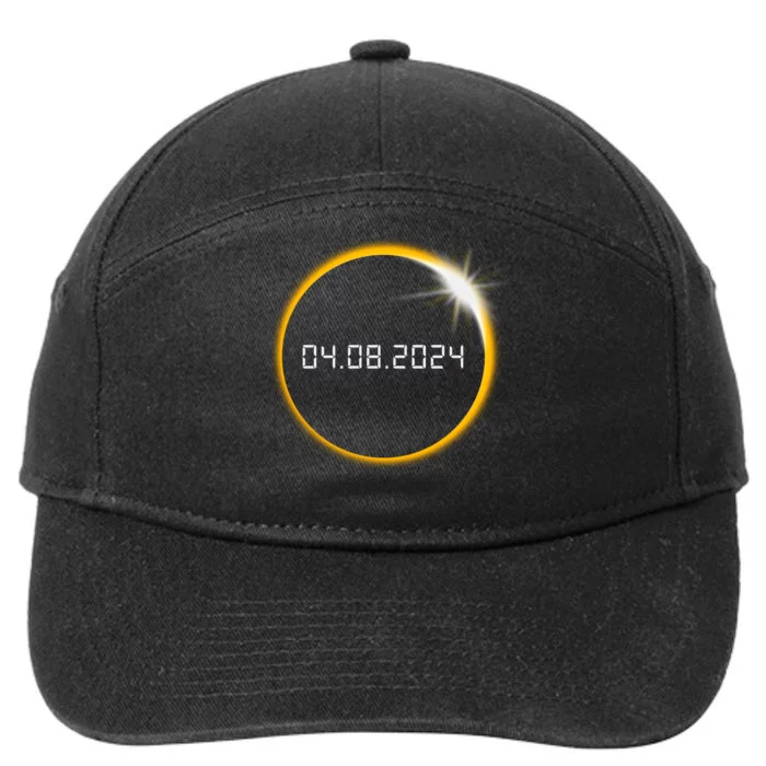 Total Solar Eclipse 2024 7-Panel Snapback Hat