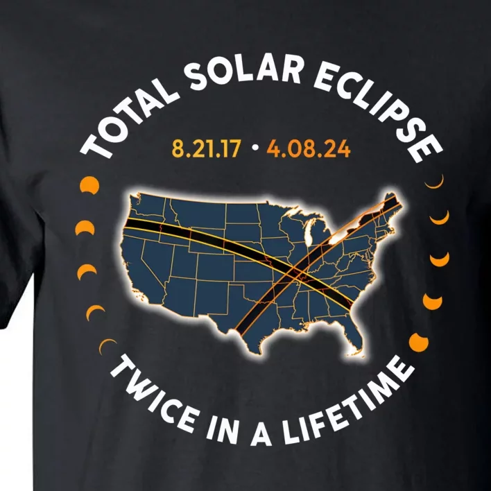 Total Solar Eclipse 2024 Twice In A Lifetime 2017 Totality Tall T-Shirt