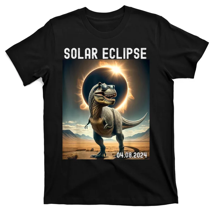 Total Solar Eclipse Trex Dinosaur April 8 2024 T-Shirt