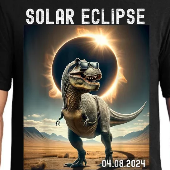 Total Solar Eclipse Trex Dinosaur April 8 2024 Pajama Set