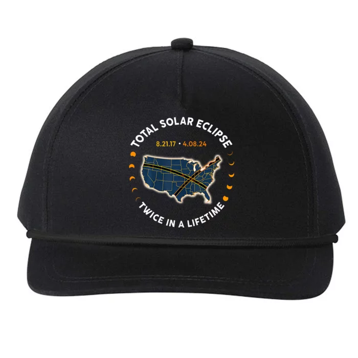 Total Solar Eclipse 2024 Twice In A Lifetime 2017 Totality Snapback Five-Panel Rope Hat