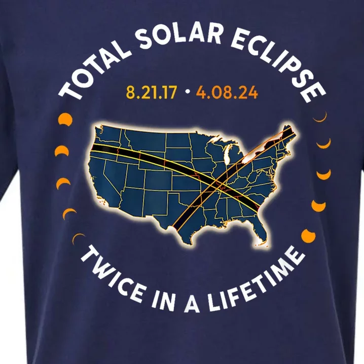 Total Solar Eclipse 2024 Twice In A Lifetime 2017 Totality Sueded Cloud Jersey T-Shirt