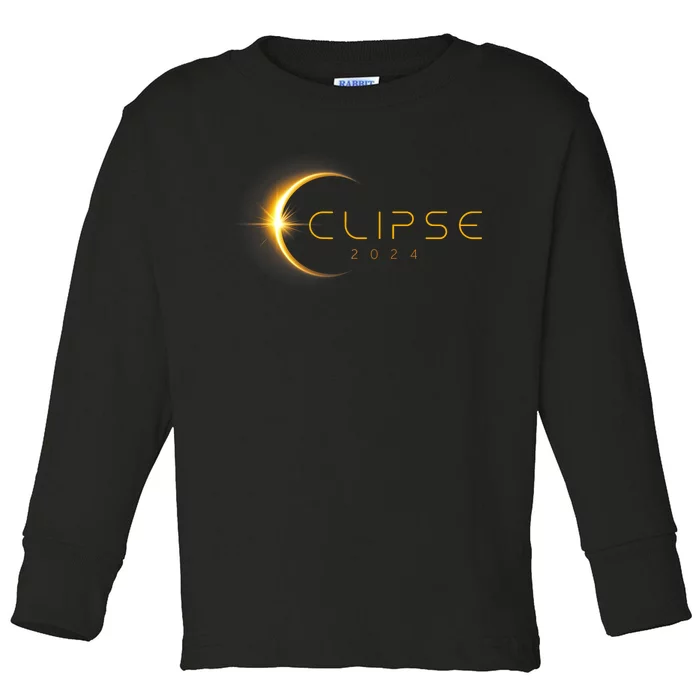 Total Solar Eclipse America Totality April 8 2024 Astronomy Toddler Long Sleeve Shirt