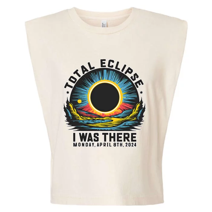 Total Solar Eclipse I Was There Monday April 8th 2024 Garment-Dyed Women's Muscle Tee