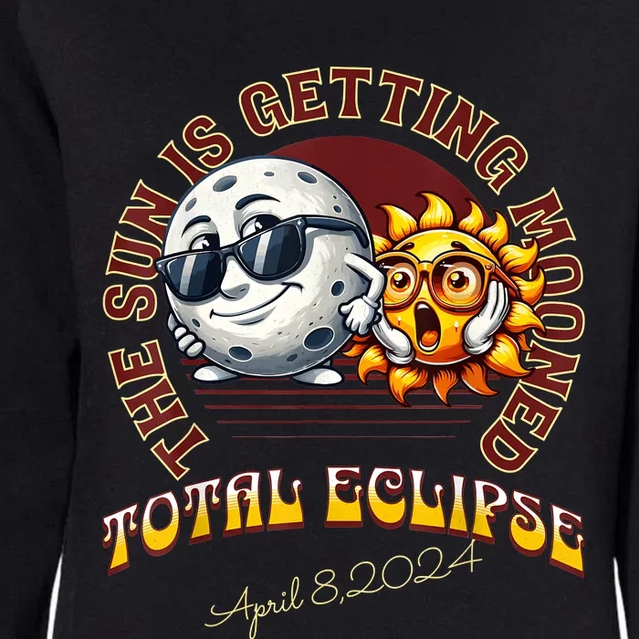 Total Solar Eclipse Chase 2024 Sun Is Getting Mooned Womens California Wash Sweatshirt