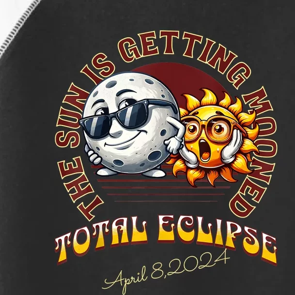 Total Solar Eclipse Chase 2024 Sun Is Getting Mooned Toddler Fine Jersey T-Shirt