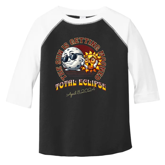 Total Solar Eclipse Chase 2024 Sun Is Getting Mooned Toddler Fine Jersey T-Shirt