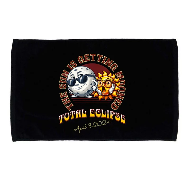 Total Solar Eclipse Chase 2024 Sun Is Getting Mooned Microfiber Hand Towel