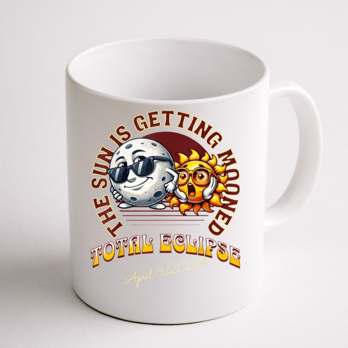 Total Solar Eclipse Chase 2024 Sun Is Getting Mooned Front & Back Coffee Mug