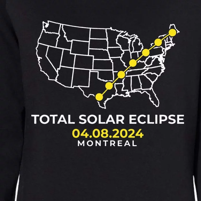 Totality Solar Eclipse Montreal Womens California Wash Sweatshirt