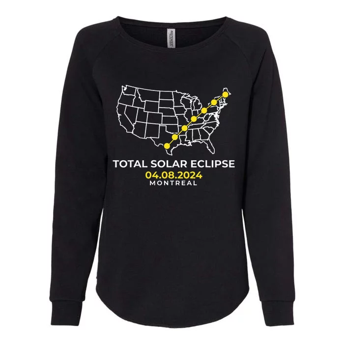 Totality Solar Eclipse Montreal Womens California Wash Sweatshirt