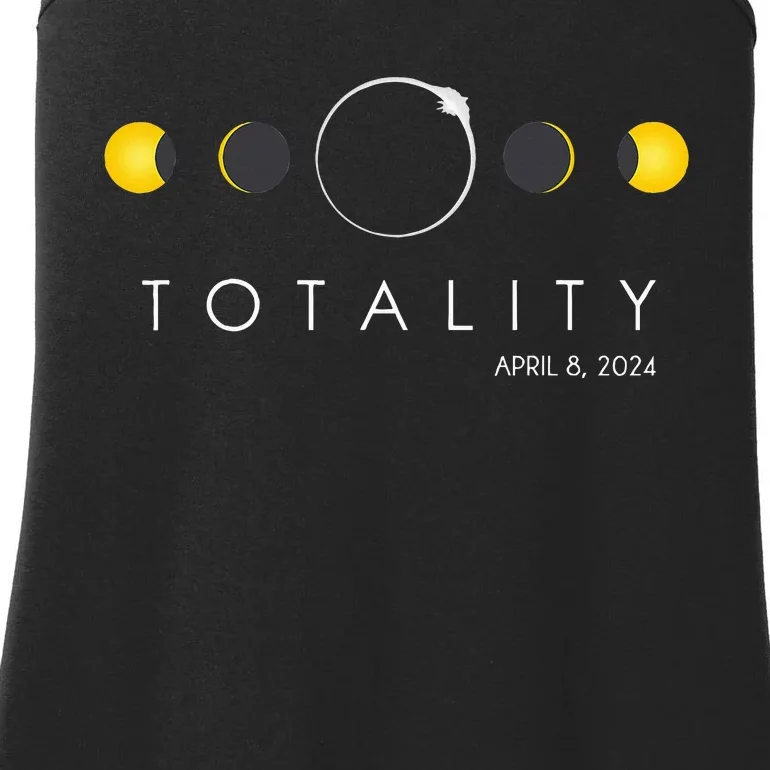 Total Solar Eclipse April 8 2024 Phases Totality Ladies Essential Tank