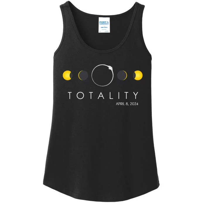 Total Solar Eclipse April 8 2024 Phases Totality Ladies Essential Tank