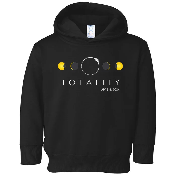 Total Solar Eclipse April 8 2024 Phases Totality Toddler Hoodie