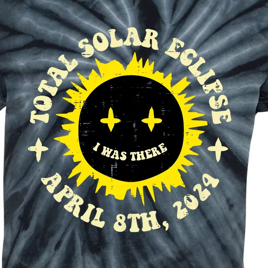 Total Solar Eclipse I Was There April 8th Kids Tie-Dye T-Shirt