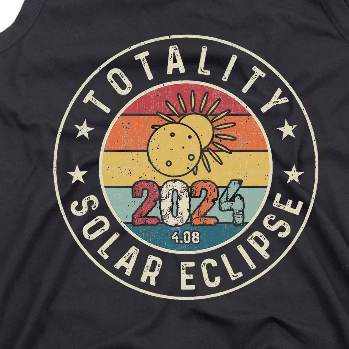 Totality Solar Eclipse 2024 America Retro Total Eclipse Tank Top