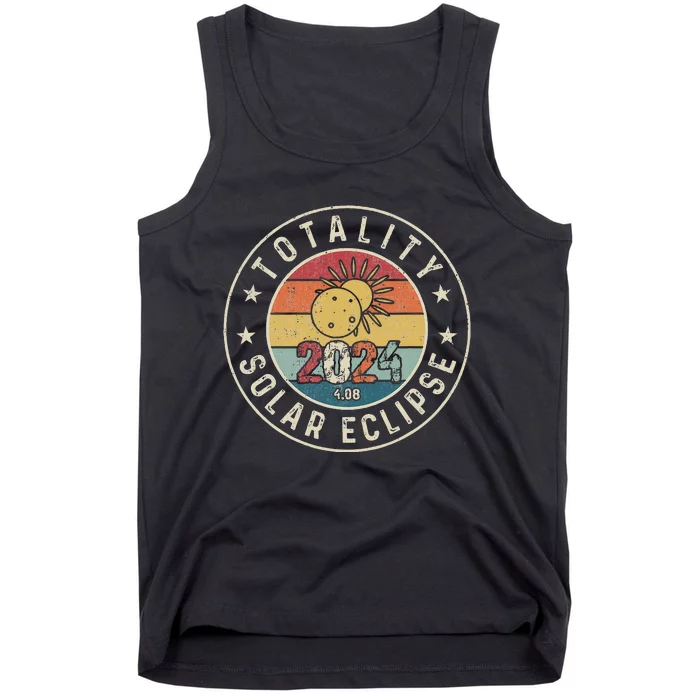 Totality Solar Eclipse 2024 America Retro Total Eclipse Tank Top