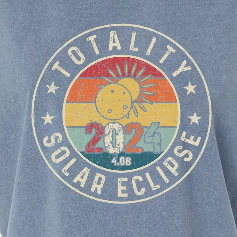 Totality Solar Eclipse 2024 America Retro Total Eclipse Garment-Dyed Women's Muscle Tee