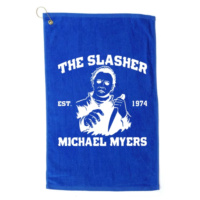 The Slasher Est 1974 Michael Horror Scary Halloween Horror Platinum Collection Golf Towel